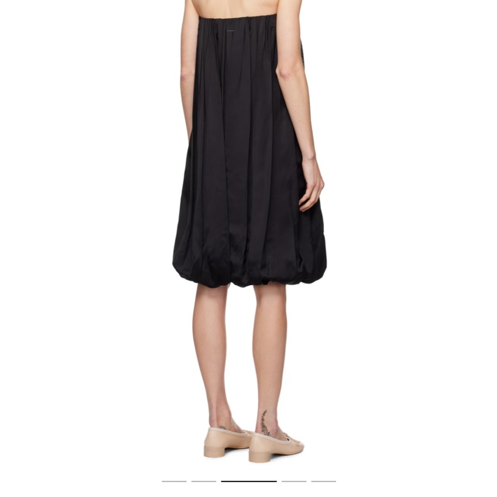 NWT Sz Small Maison Martin Margiela Black Satin Bubble Dress